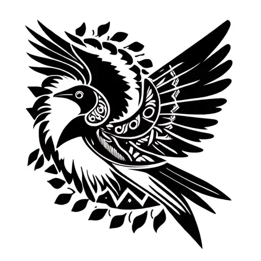 swallow aztec warrior tattoo design idea