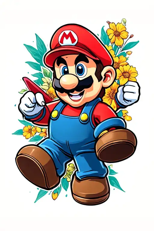 Super Mario tattoo design idea