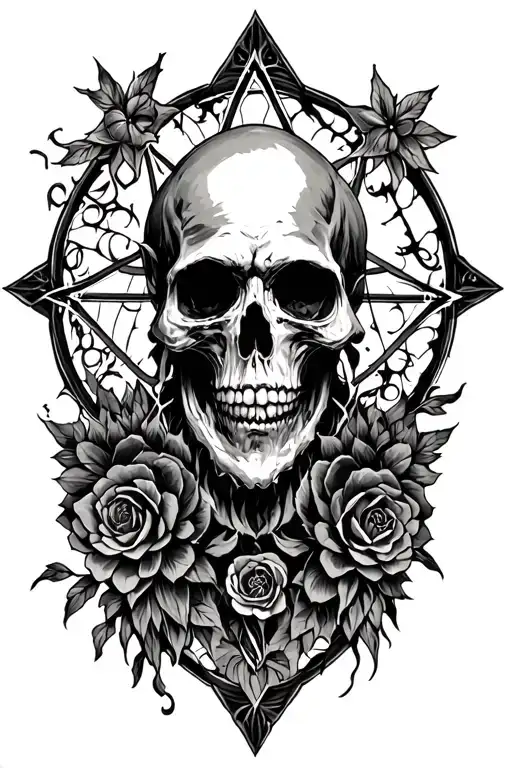 Wicca gothic  tattoo design idea