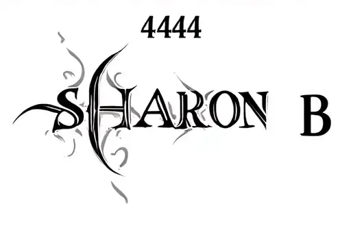 "444 Sharon B" tattoo design idea