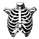 rib cage with missing right rib tattoo right side  tattoo design idea