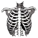rib cage with missing right rib tattoo right side  tattoo design idea