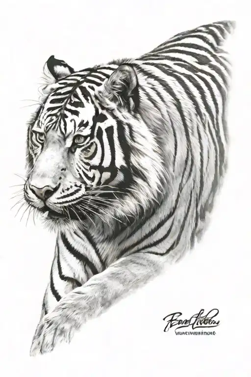 Bengal tiger tattoo design idea