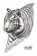 Bengal tiger tattoo design idea