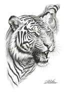 Bengal tiger tattoo design idea