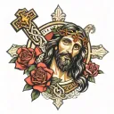 jesus cross tattoo design idea