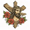 jesus cross tattoo design idea