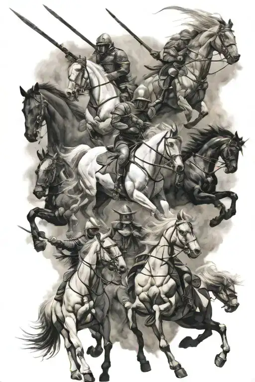 4 horsemen of the apocalypse tattoo design idea