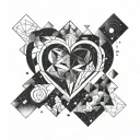 infinite galaxy heart tattoo design idea