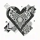 infinite galaxy heart tattoo design idea