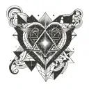 infinite galaxy heart tattoo design idea