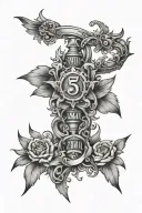 Tattoo for spinal with Zhavia name on the middle part tattoo design idea