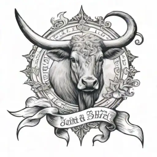 John 13:7 verse with ox surrounded tattoo design idea