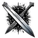 Double Edged Sword tattoo design idea