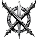 Double Edged Sword tattoo design idea