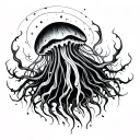 jellyfish nightmare tattoo design idea