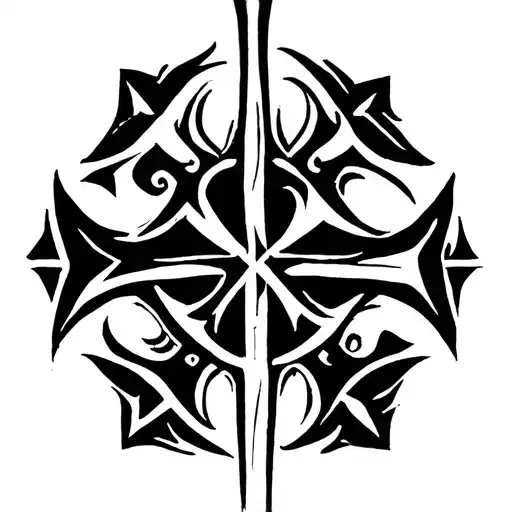 jerusalem cross tattoo design idea