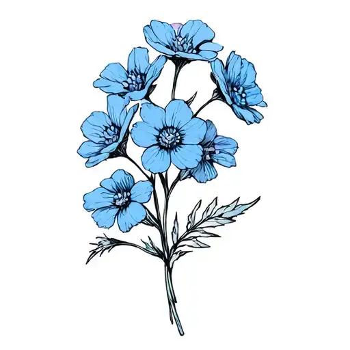 "Eli Alexander andrews Paton " forget me not flowers tattoo design idea