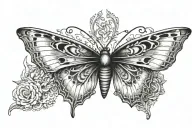  a butterfly with its ominous side evil predatory dark  tattoo design idea