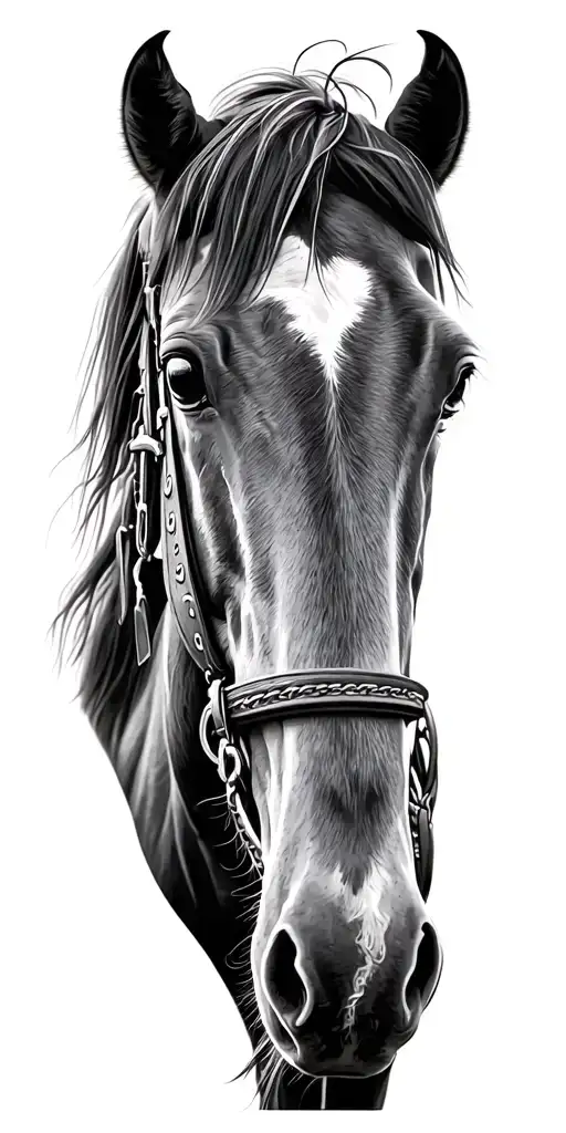 western horse theme full sleeve tattoo design idea