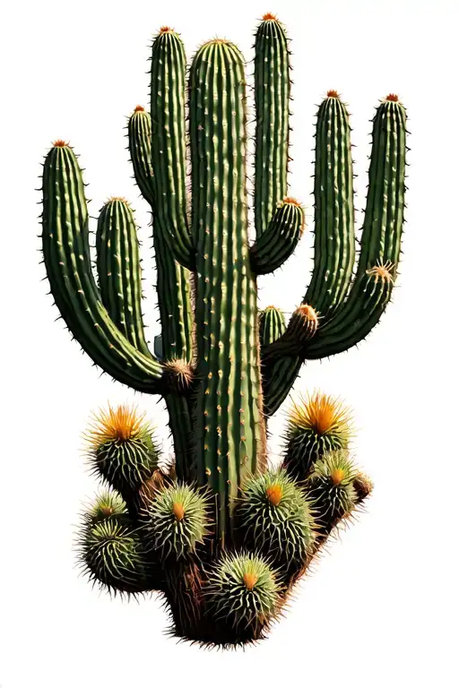 Aesthetic cactus Joshua tree tattoo design idea
