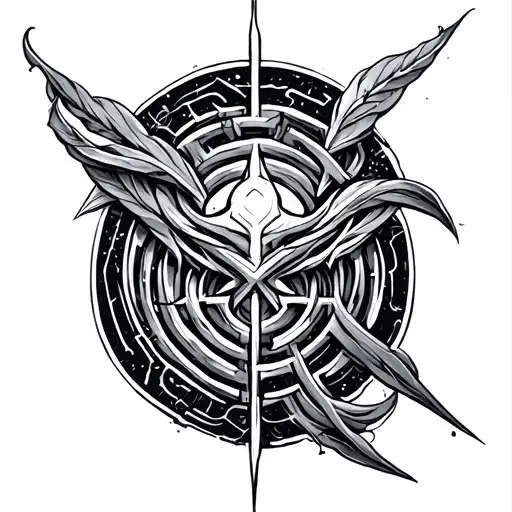 Labyrinth tattoo design idea