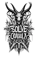 "SOLVE COAGULA" BAPHOMET tattoo design idea