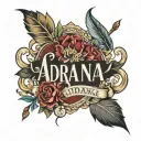 adriana name tattoo design idea