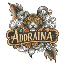 adriana name tattoo design idea