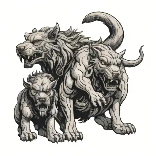 Cerberus tattoo design idea