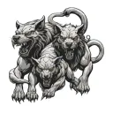 Cerberus tattoo design idea
