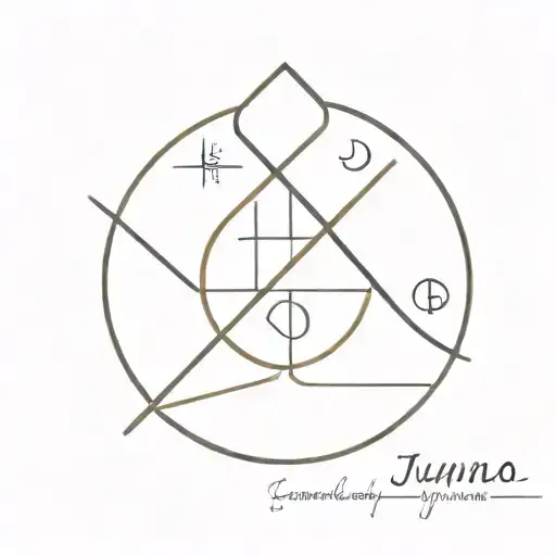 Juno astrological symbol tattoo design idea