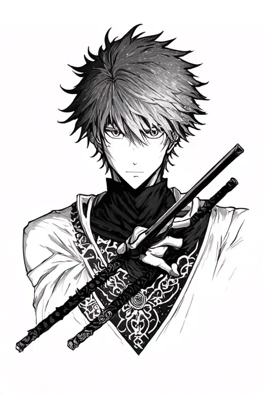 Bleach anime zanpakuto tattoo design idea