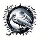 breastfeeding and motherhood and pelican and tree of life and universe tattoo design idea