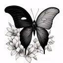 papillon tattoo design idea