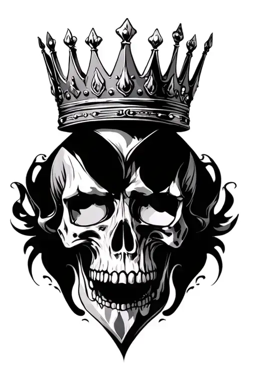 b cWith 3 point Crown and 643 tattoo design idea