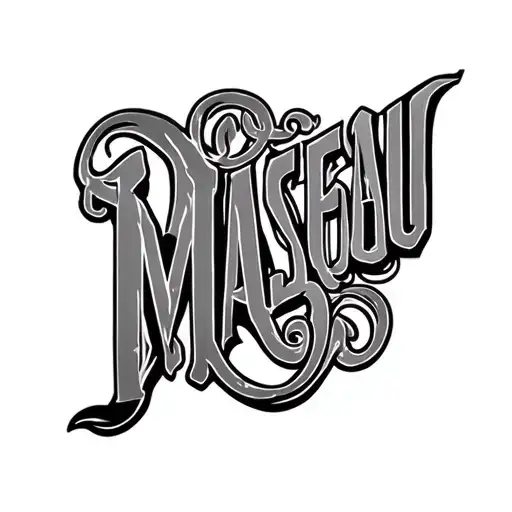 "ROULEAU MASON" Two Names Combined tattoo design idea