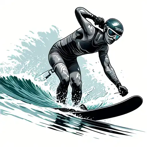 Water Ski tattoo design idea