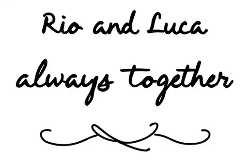 "Rio and Luca always together" tattoo design idea