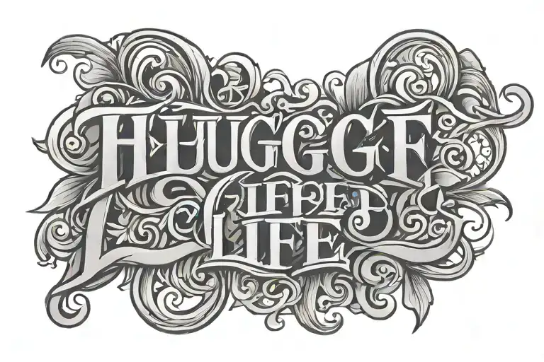Thug Life text tattoo tattoo design idea