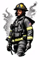 firefighter tattoo design idea