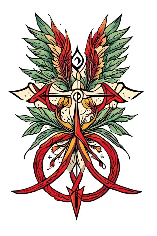 pagan Lithuanian symbols strength inspired tattoo tattoo design idea
