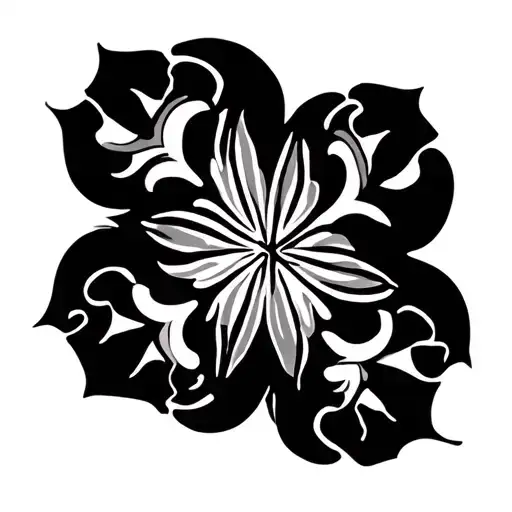 matching Portuguese tile pattern tattoo design idea