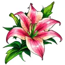 Lily flower tattoo design idea