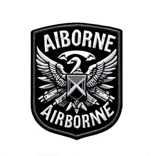 Airborne infantry patch tattoo design idea