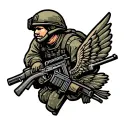 Airborne infantry patch tattoo design idea