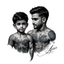 father and son matching tattoos tattoo design idea