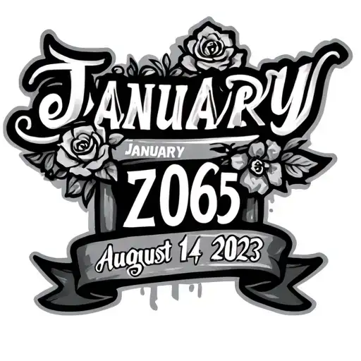 "January 7 1965-August 14 2023" memorial tattoo for dad tattoo design idea