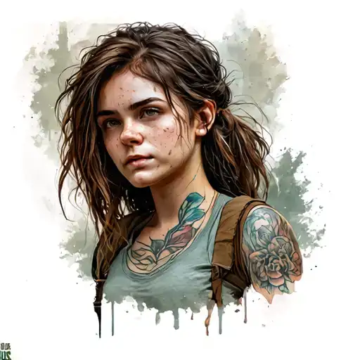ellie last of us tattoo design idea