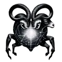 libra and Aries constellation intertwined tattoo design idea